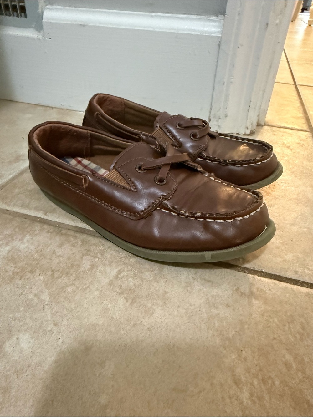 Boy’s Cognac Brown Leather Boat Shoes / Loafers